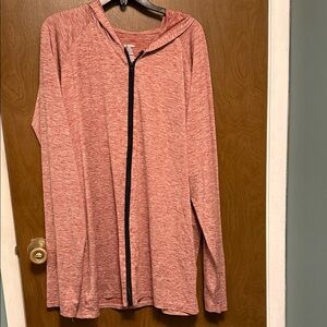 Real Essentials Heathered zip up Lightweight Dry-Fit Hoodie Size 3X